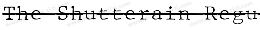 The Shutterain Regul字体转换